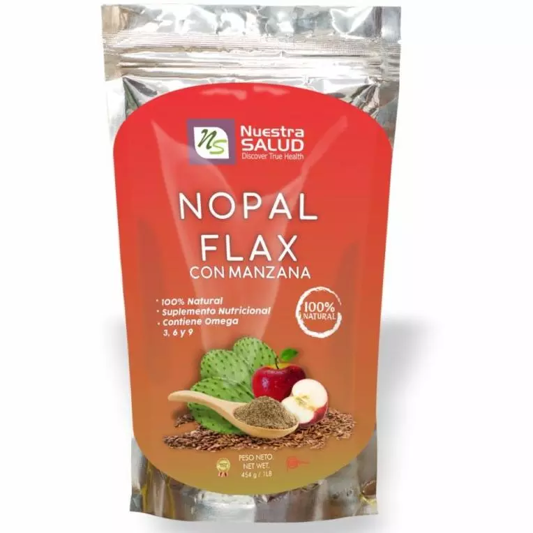 Nopal Flax Nuestra Salud 454g(sabores varios)