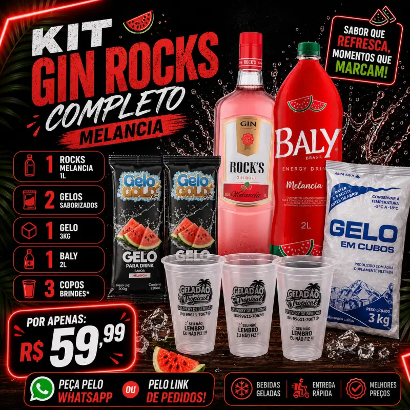 Kit Gin Rocks Melancia