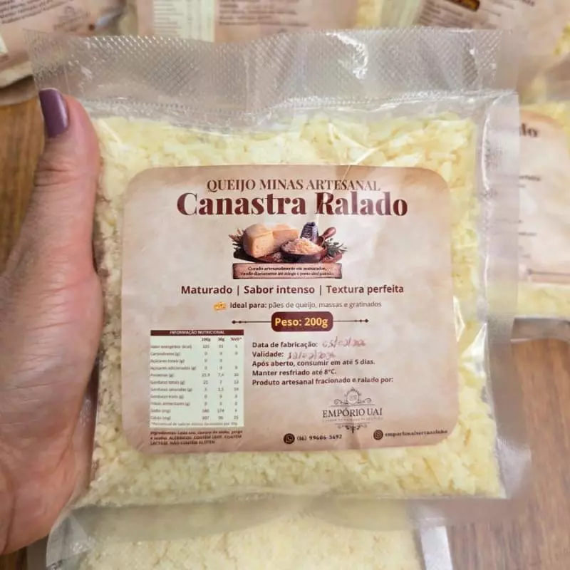 QUEIJO MINAS CANASTRA RALADO 200G