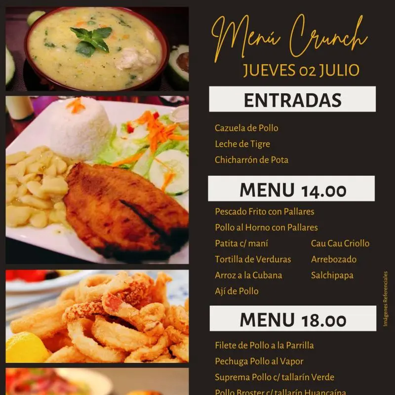 Menú 14.00 soles