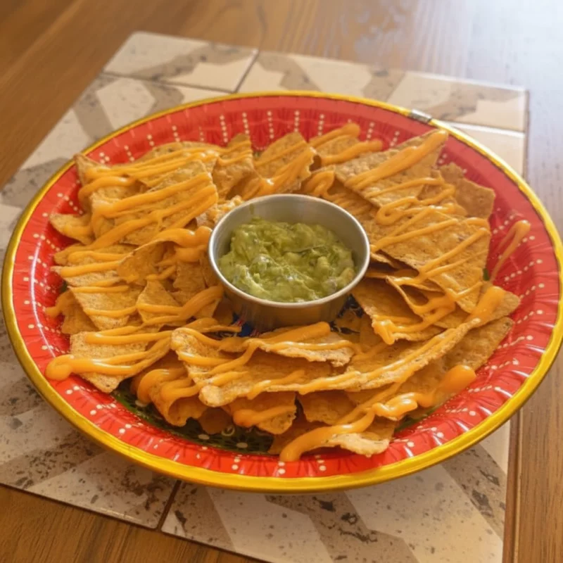 Nachos con queso y guacamole 🧀🥑