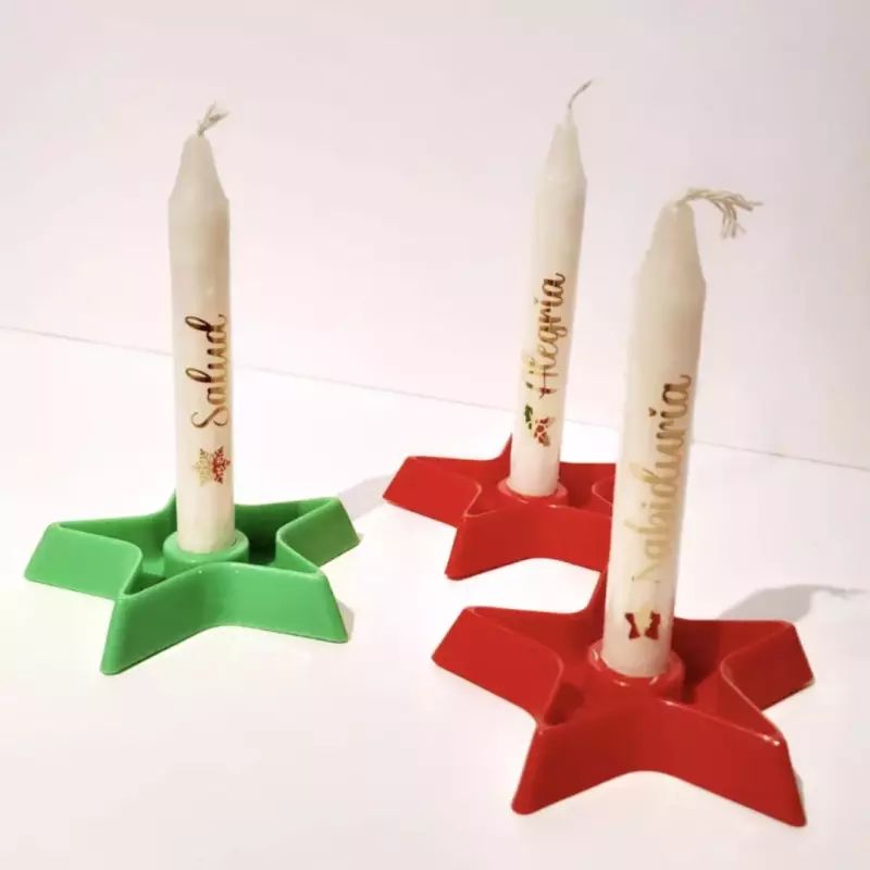 paquete x5 base estrella para vela