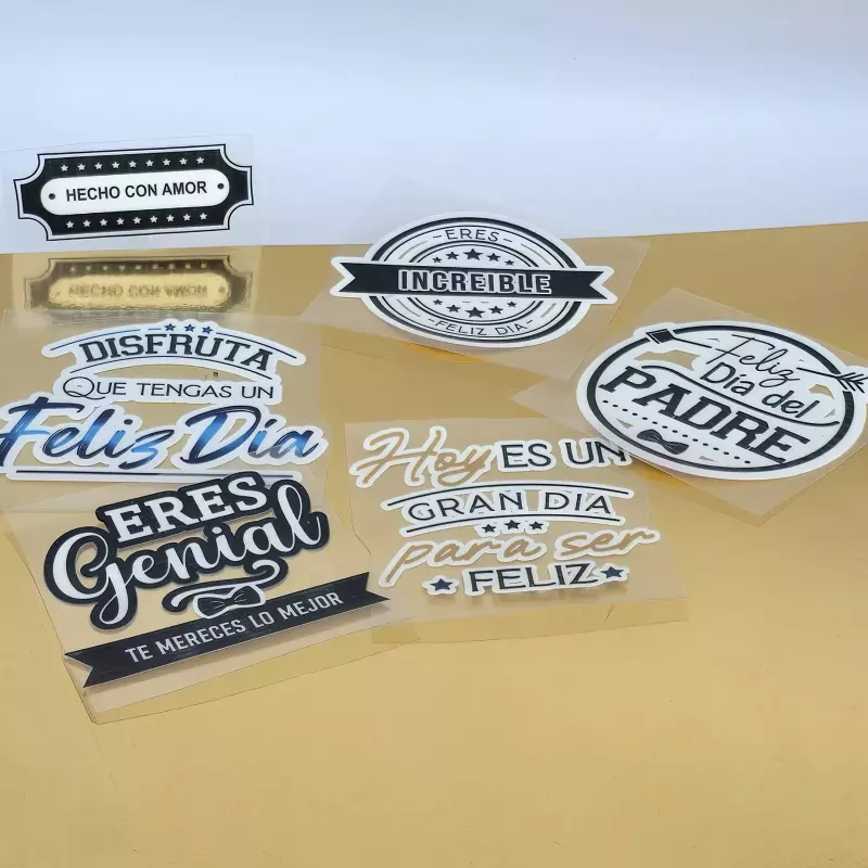 Stikers Dtf globos cajas padre