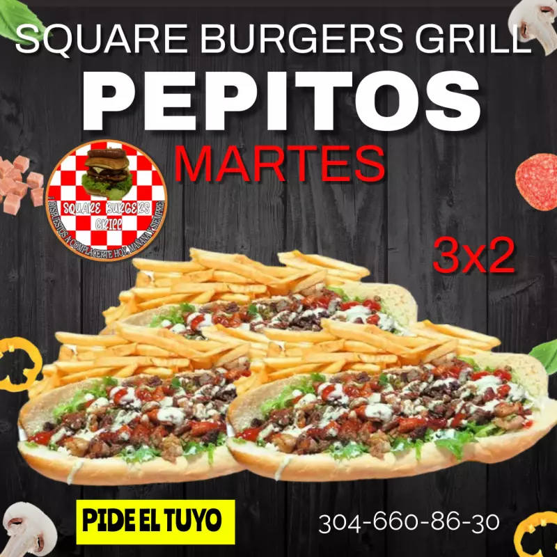 MARTES 3x2 PEPITOS