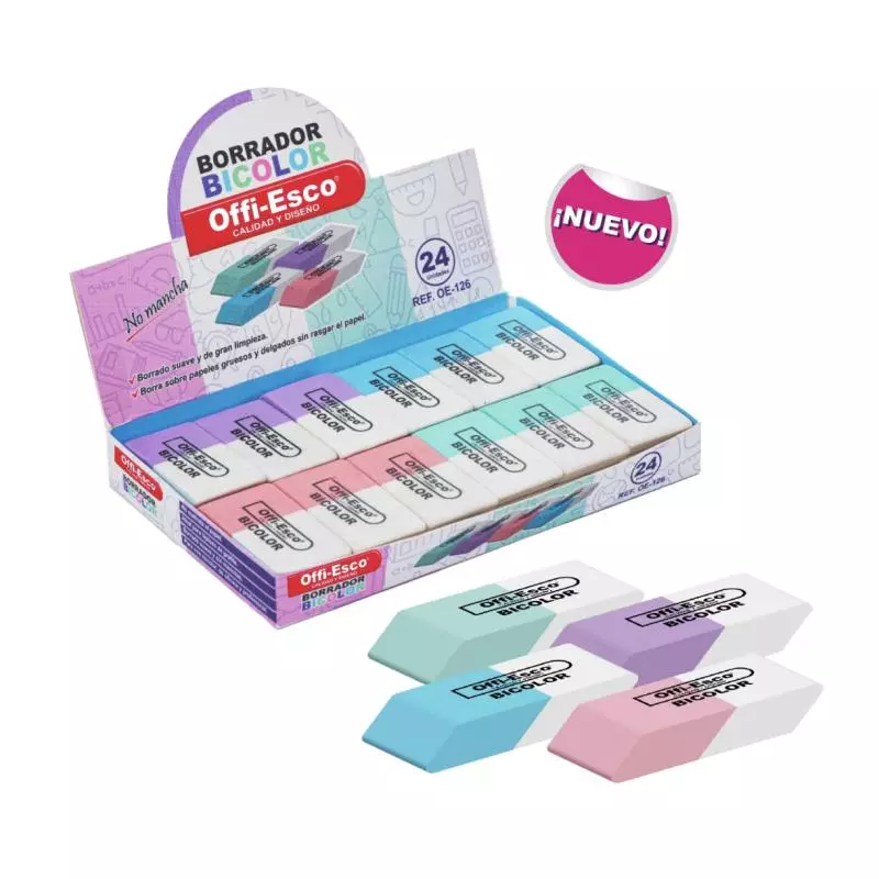 BORRADOR OFFIESCO BICOLOR OE126