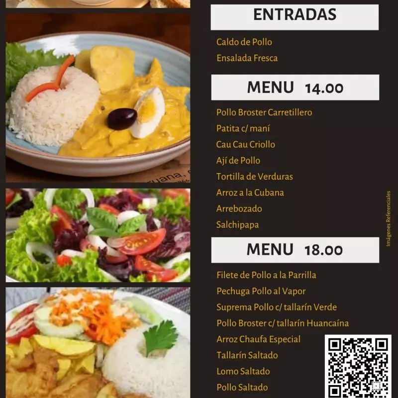 Menú 18.00 soles
