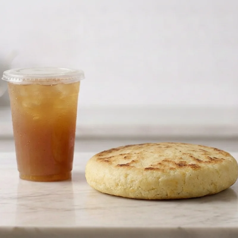Arepa casera de queso + bebida