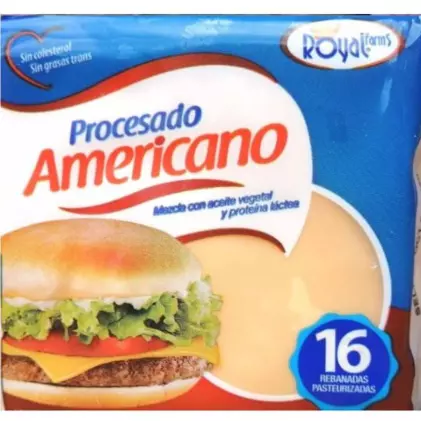 QUESO AMERICANO REBANADO 16U