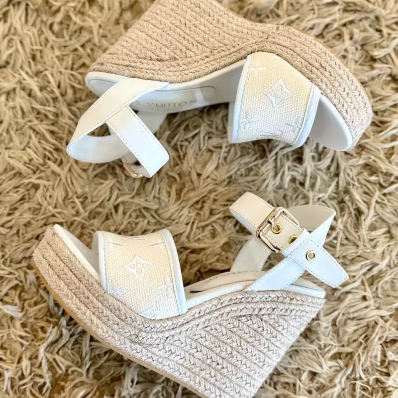 TACÓN LOUIS VUITTON  SPADRIL BEIGE