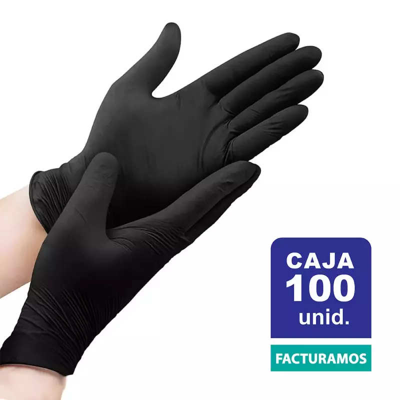 Guantes NITRILO NEGRO 100 unidades