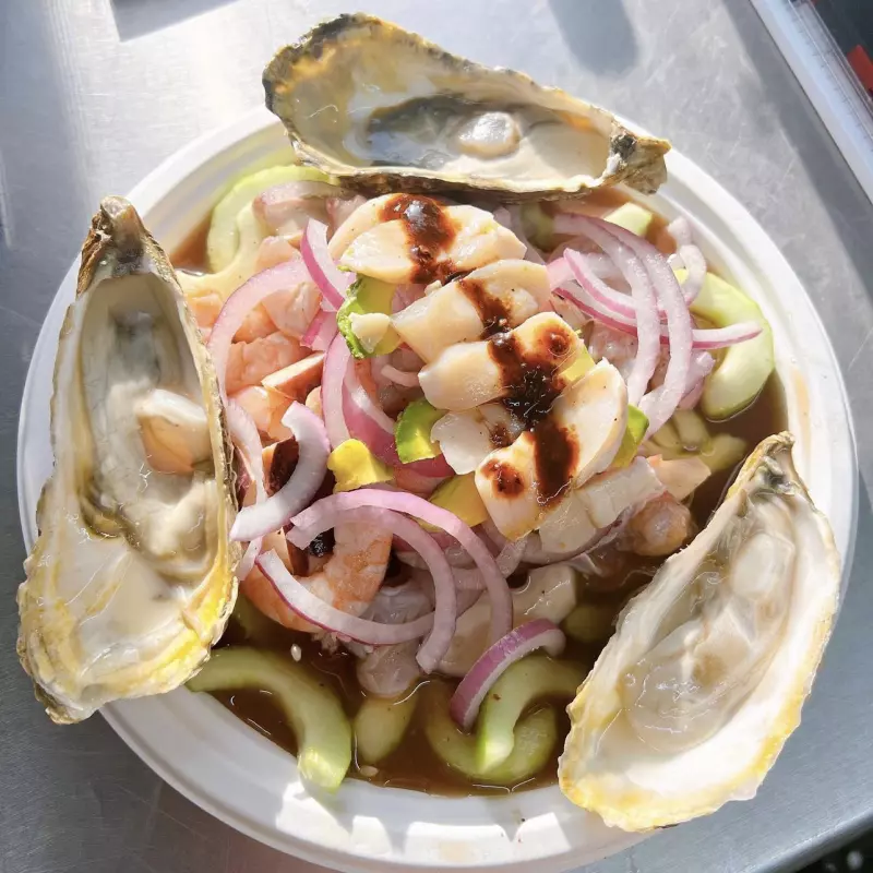 Aguachile special with oyster