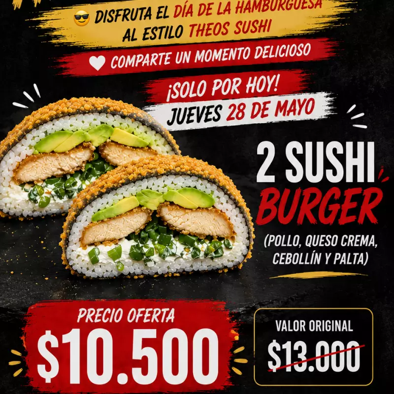 2 Sushi Burger Promo 🍣