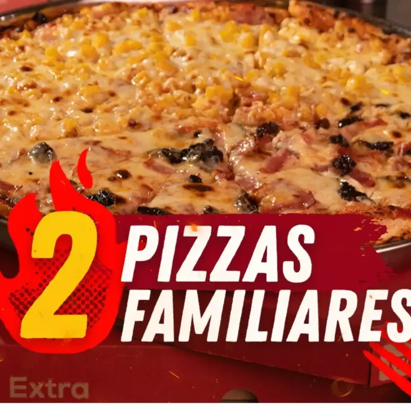 2 PIZZAS FAMILIARES