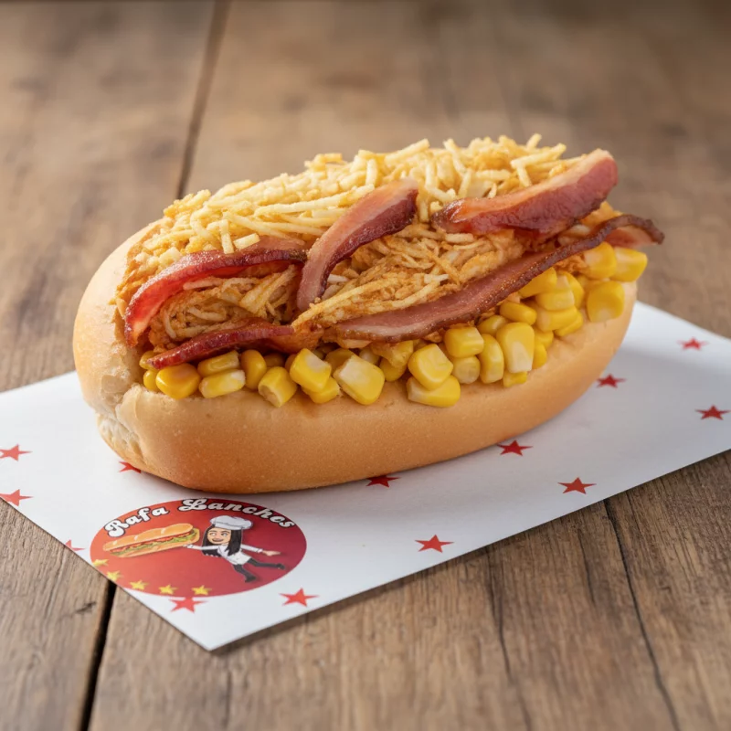 Hot Dog gourmet c/ Frango e bacon