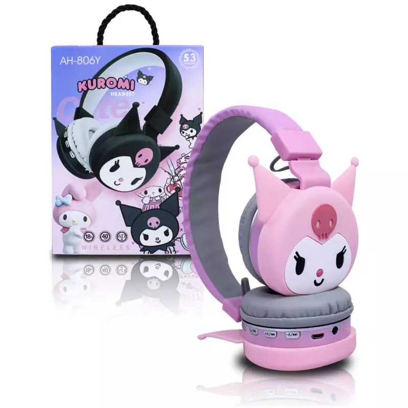 Clave: 806Y Headset Kuromi Rosa