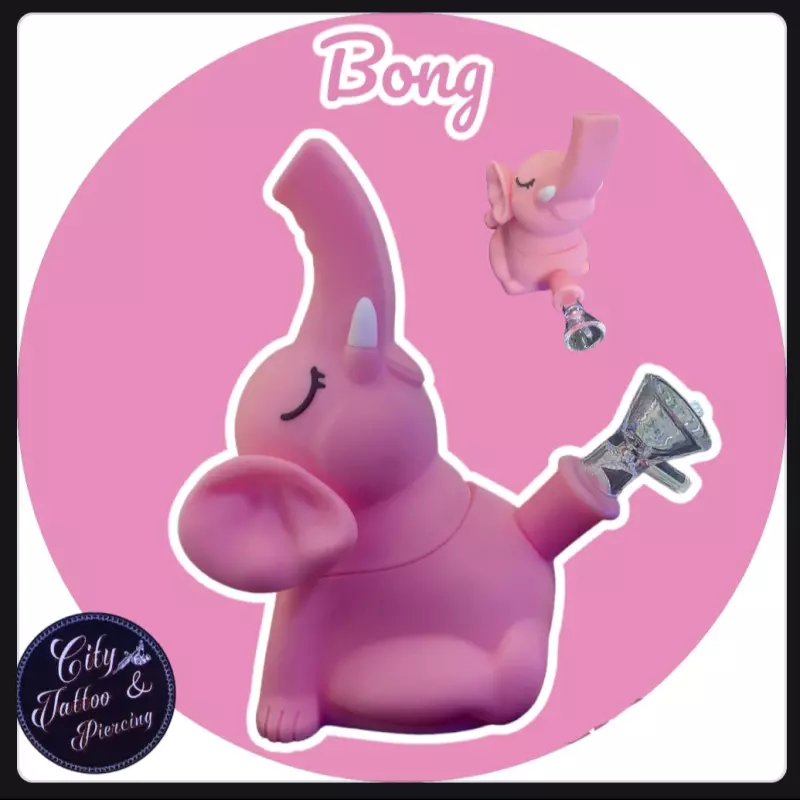 Bong elefante rosa