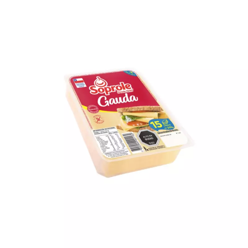 Queso Gauda Laminado Soprole 250 Gr