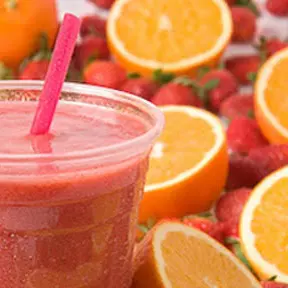 Suco de Laranja com Morango