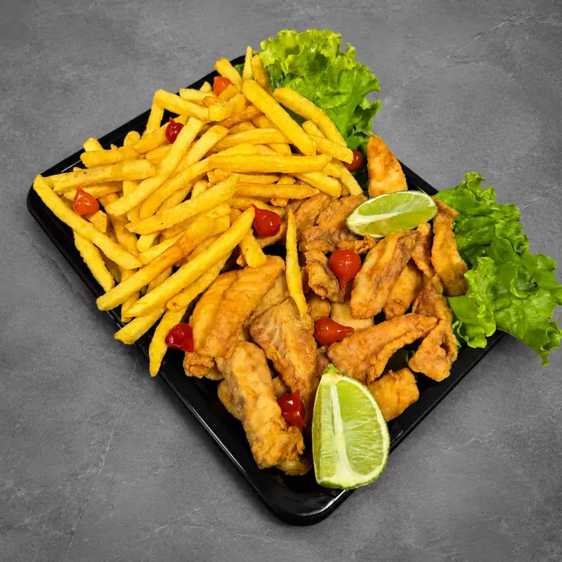 Filé de tilápia com Fritas
