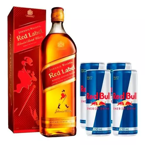 Whisky Red Label + 5 Redbull