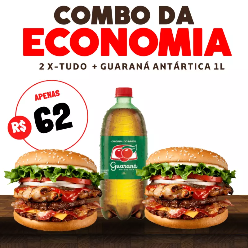 2 X TUDO + Guaraná Antártica 1L