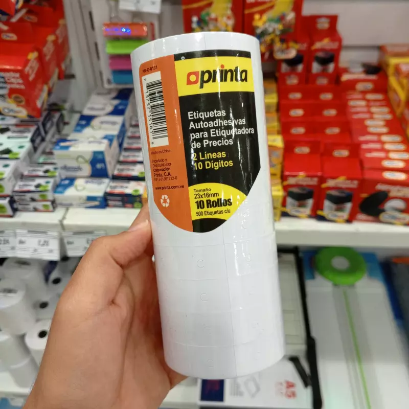 Rollo de etiquetas adhesivas printa