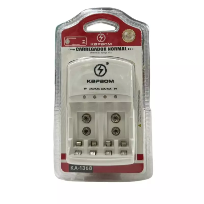 CARREGADOR C/PILHAS KAPBOM KA-1368