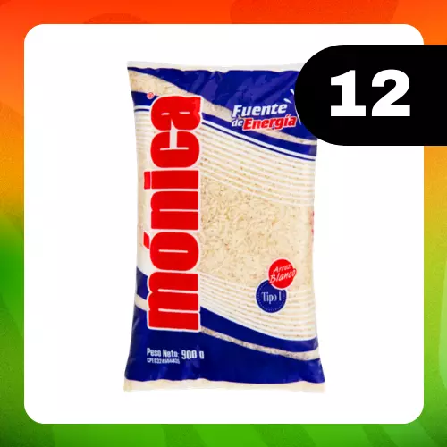Medio Bulto Mónica Arroz 900g