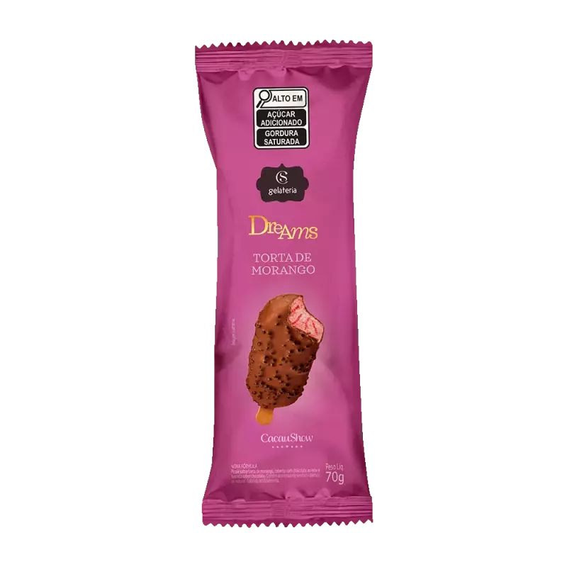 Sorvete Dreams Torta de Morango 70g