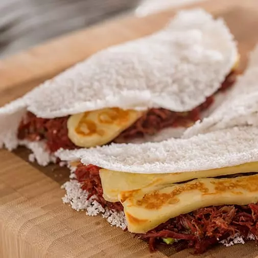 Tapioca Charque/Queijo