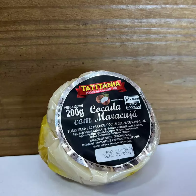 Cocada com maracujá tablete