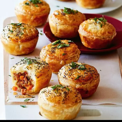 Pastelitos (mini pie) de lentejas