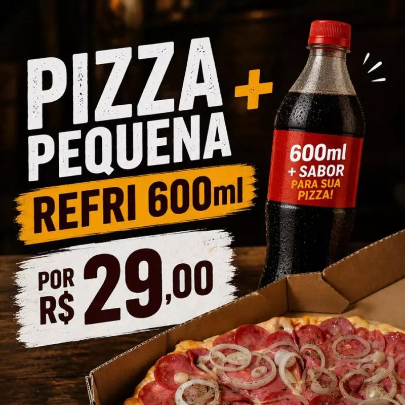 Pizza pequena + refri 600ml