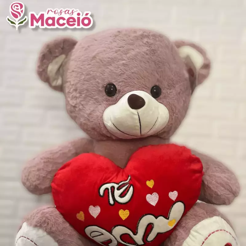 Pelúcia bege te amo (63 cm)