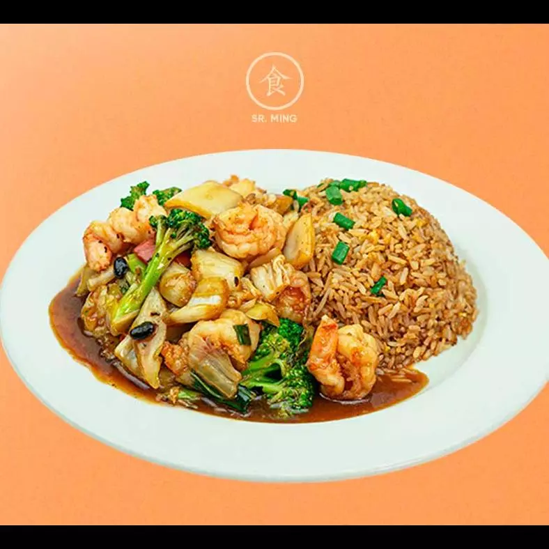 Langostinos con verduras