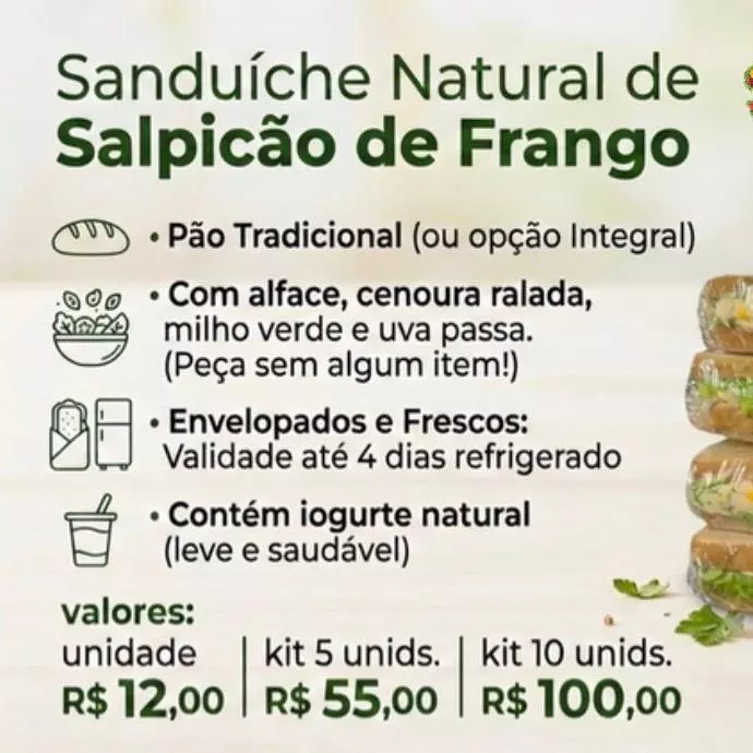 5 SANDUÍCHES NATURAIS