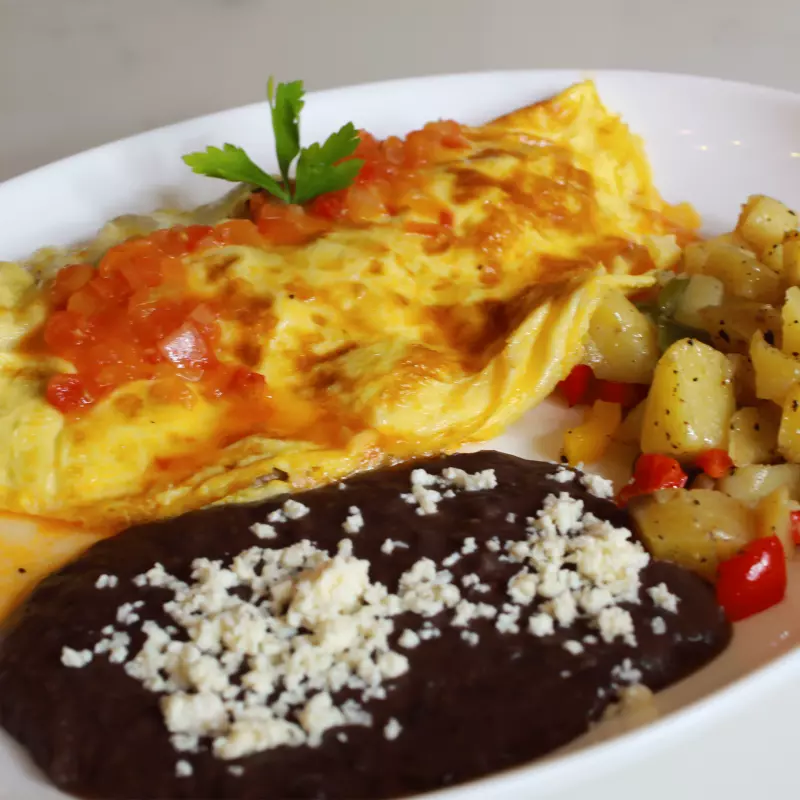 OMELETTE DE ESPINACA Y CHAMPIÑÓN