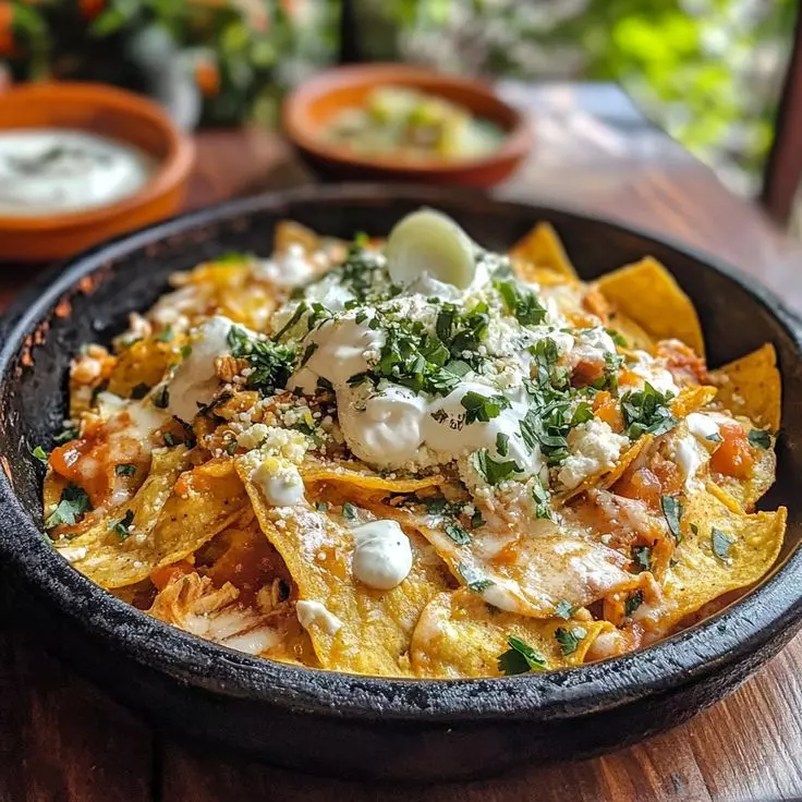 Chilaquiles salsa chipotle