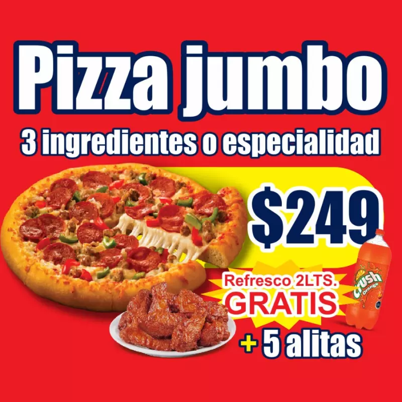 Jumbo+ 5 Alitas +Refresco