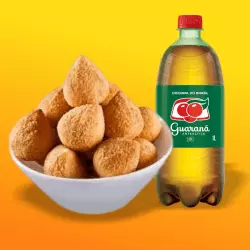 100 Coxinhas +1 Guaraná 1l
