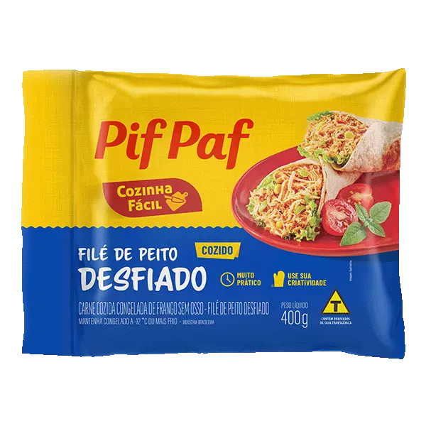 Peito de frango desfiado cozido 300g
