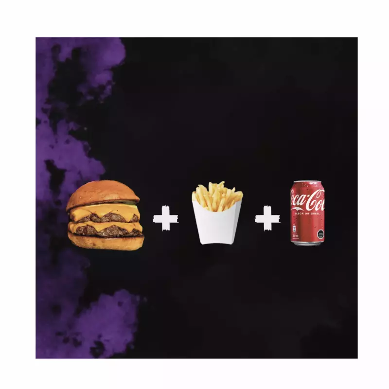 HAM 1/4 DE LIBRA DOBLE + PAPAS+LATA