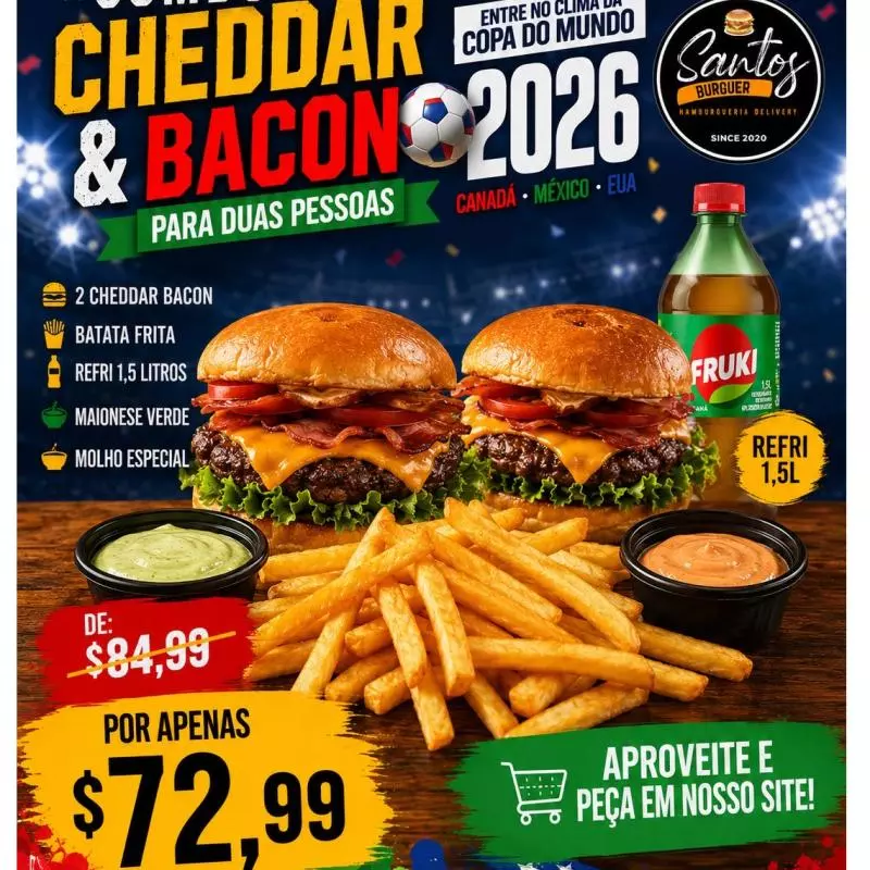 BOX CHEDDAR BACON – 2 PESSOAS