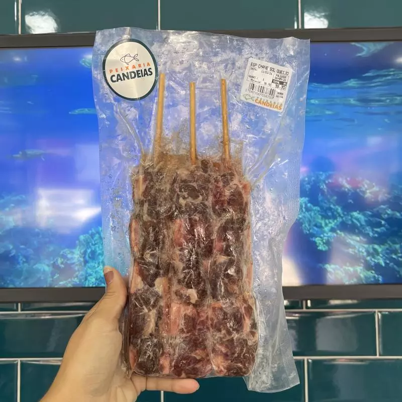 Espetinho Carne de sol com queijo