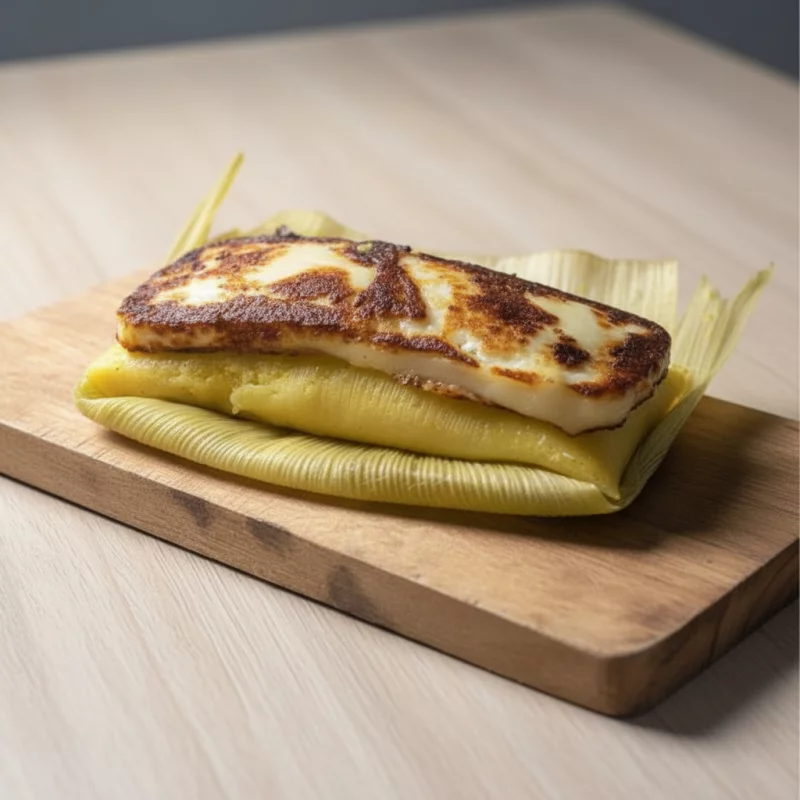 Pamonha com queijo coalho