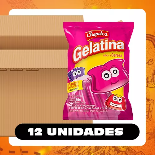 Display Chepelca Gelatina Cereza 80g
