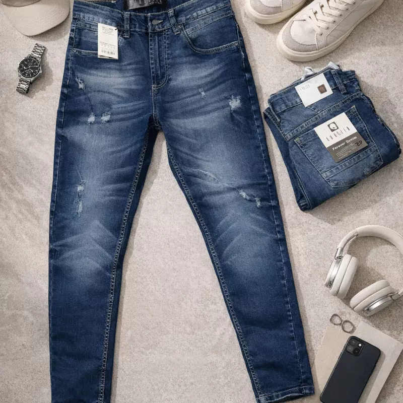 Jean Slim Azul Urbano Con Actitud