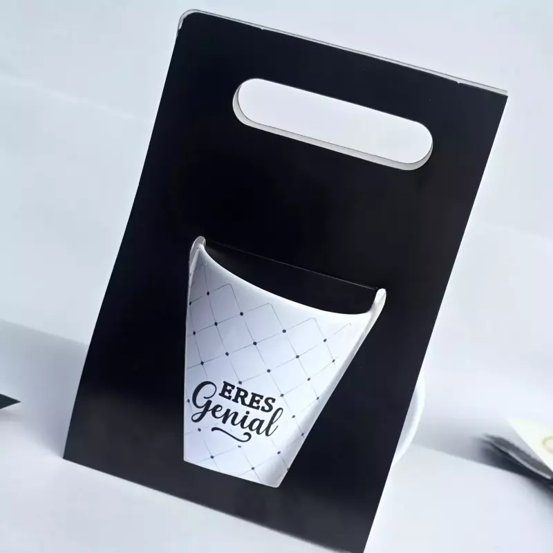 Caja mug bolsa negra