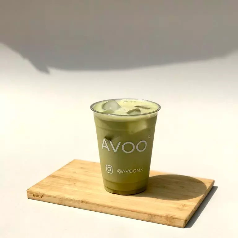 Cold Matcha Latte. Vegano .16 Oz.