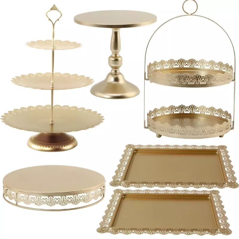 Juego de 6 soportes dorados